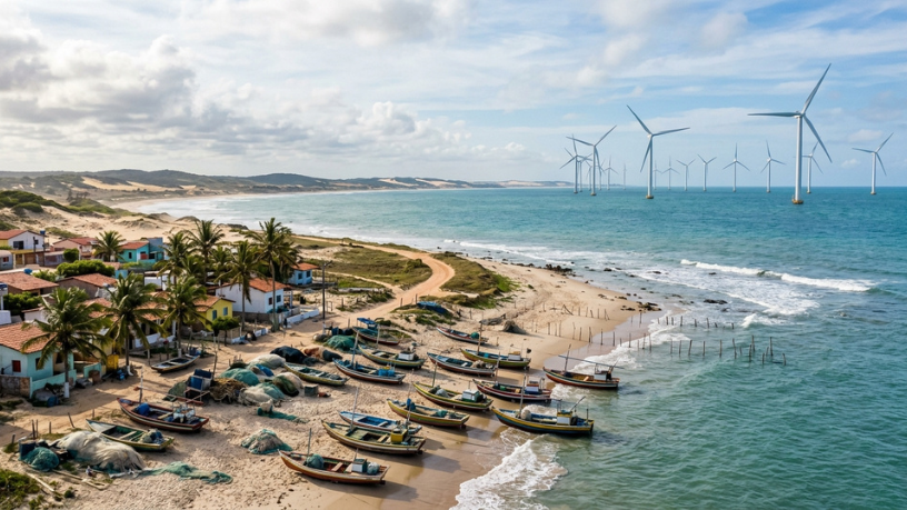Eólica no mar avança no Nordeste e pode criar uma nova indústria, mas pesca e comunidades entram no centro do debate